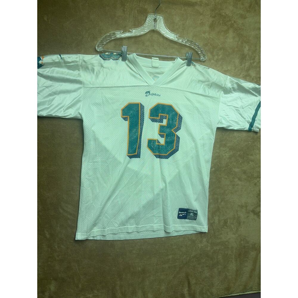 VTG Reebok Miami Dolphins Dan Marino 13 Throwback jersey White Mens XL Gridiron